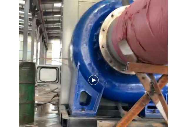 南宁雄杰精密工艺制造有限公司流量5100立方大型柴油机混流泵机组测试中